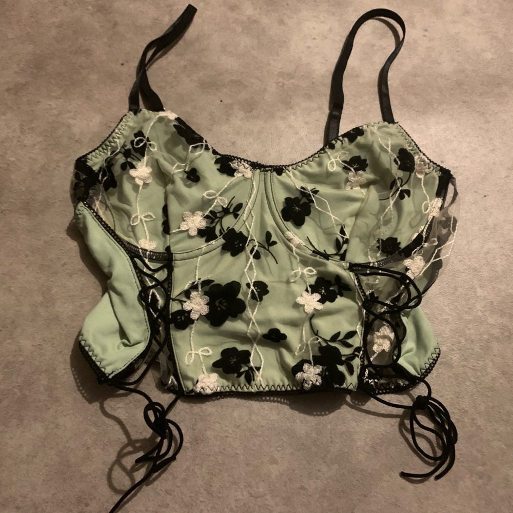 Green corset top